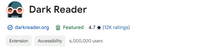 Dark Reader Extension